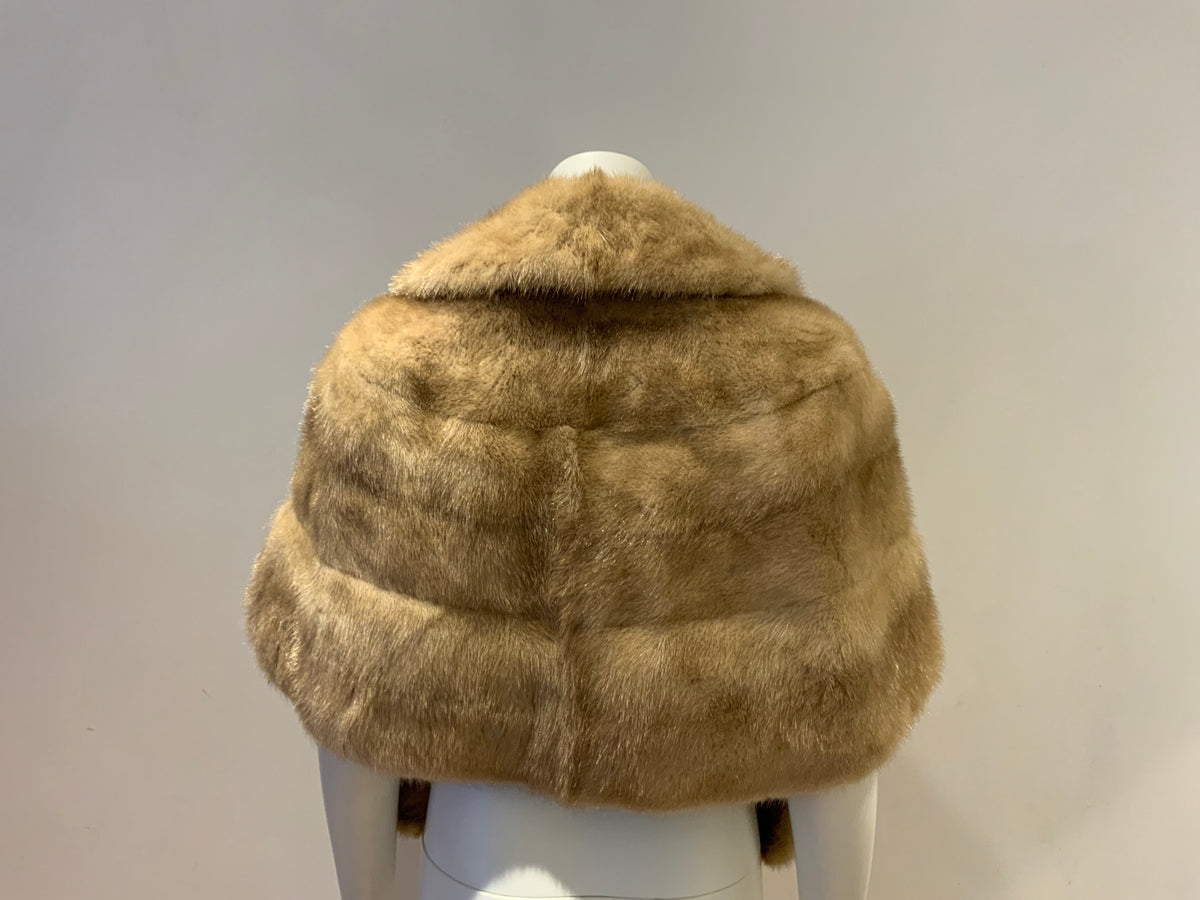 Gittelman's Sons Vintage Mink Fur Stole Cape Shawl Honey Blonde Fur Stole ladies