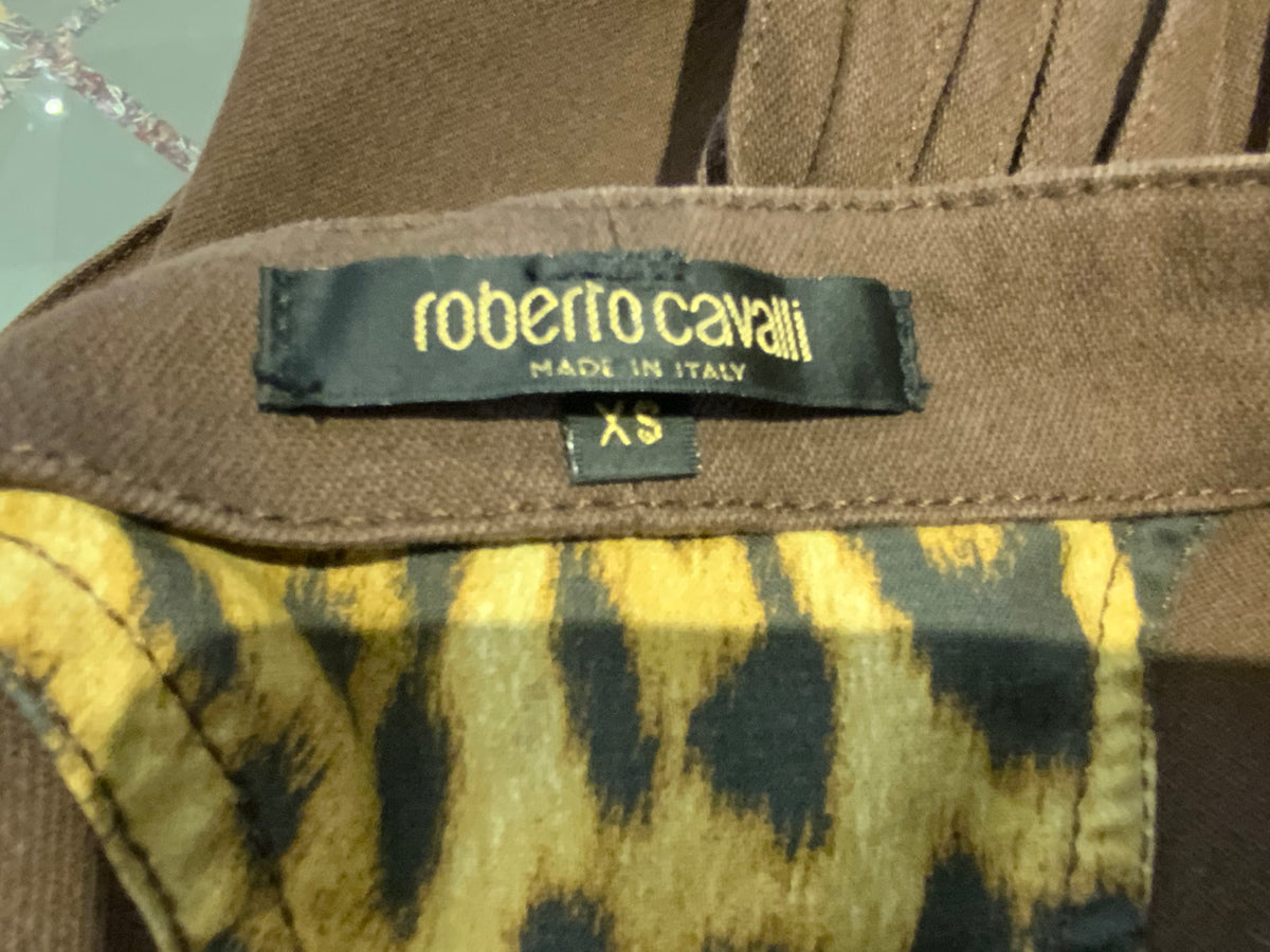 ROBERTO CAVALLI brown denim skirt Size XS ladies