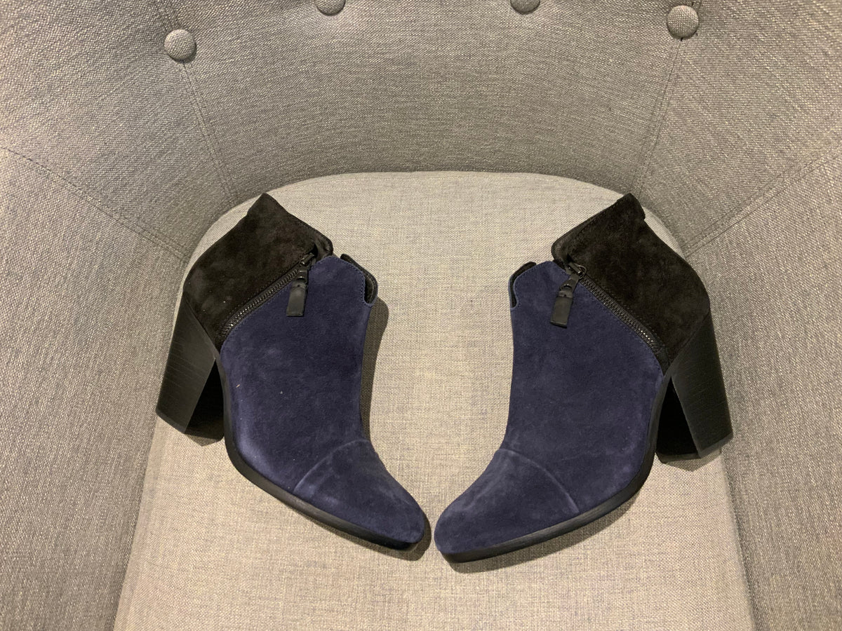 Rag & Bone Margot Suede Ankle Boots In Blue Navy Size 41 US 11 UK 8 ladies