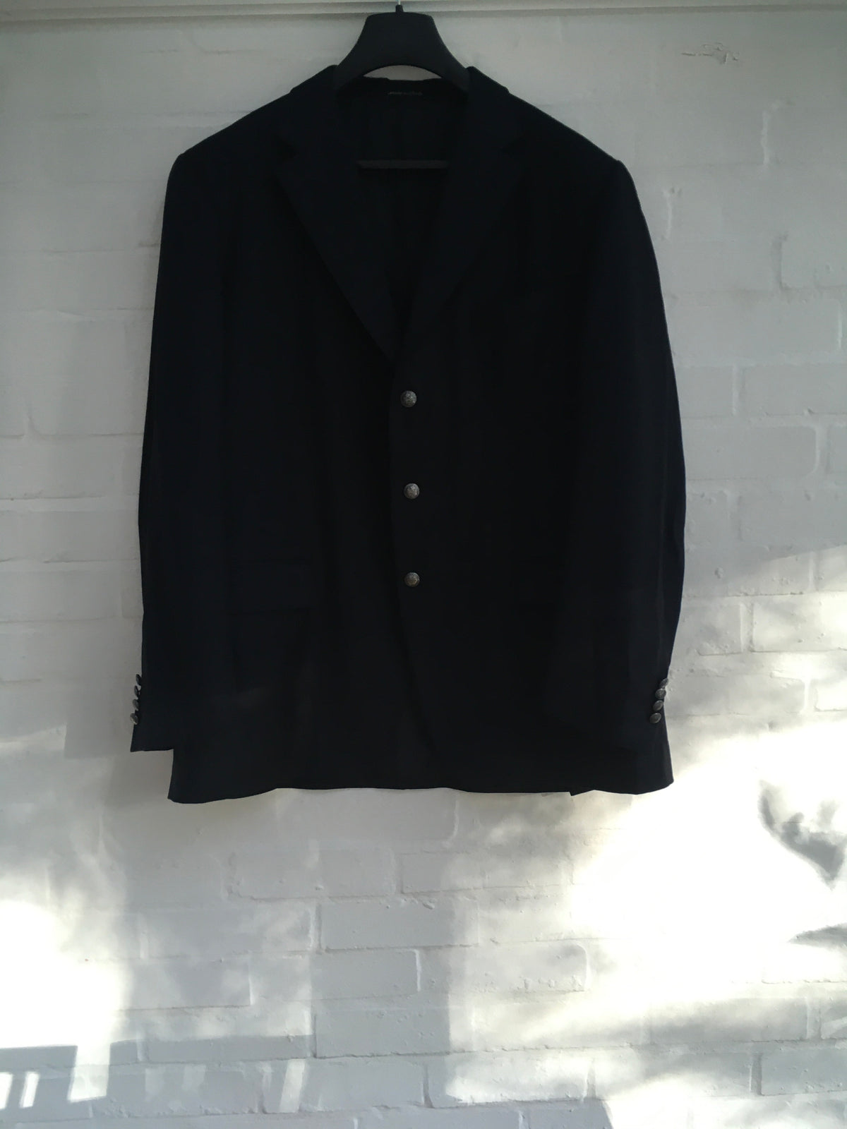 Façonnable WOOL BLACK SUIT BLAZER JACKET MEN