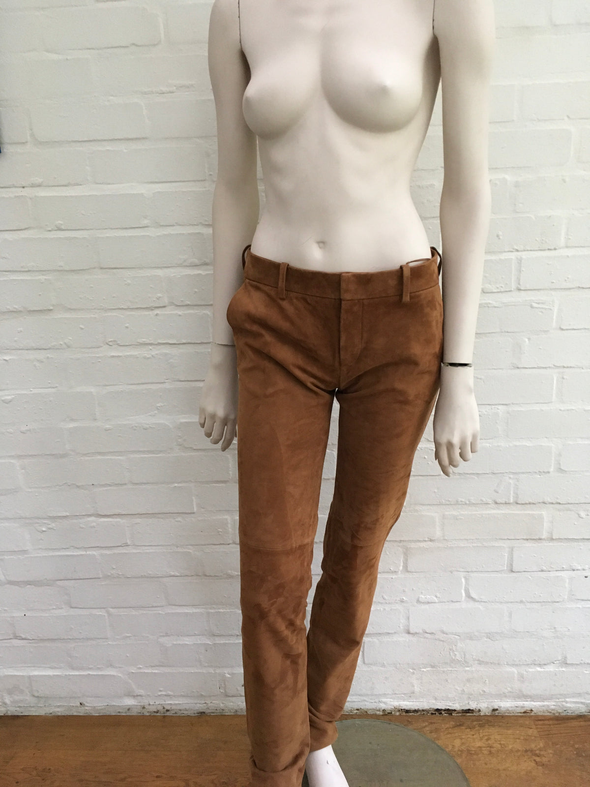 Ralph Lauren Runaway Sydney Suede - Caramel Pants Trousers Ladies