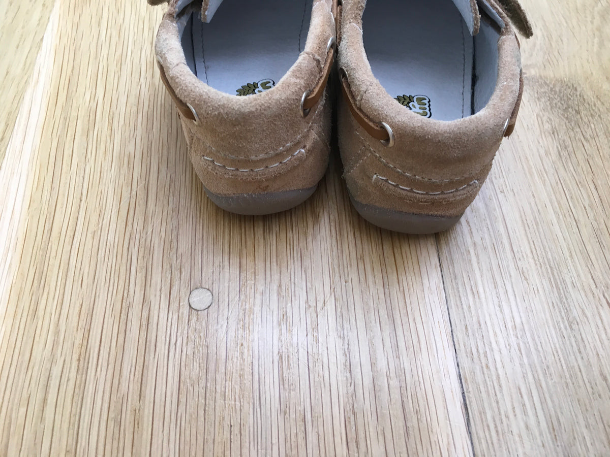 GARVALIN 50 aniversario Boys Shoe Brown Suede Leather Size 21 Children