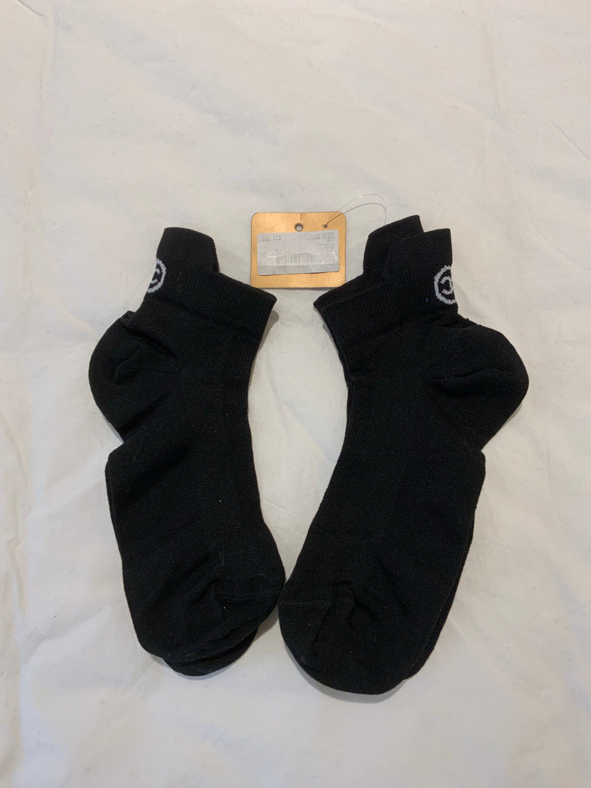 CHANEL Black CC Socks NWT 1 Pair Rare SOLD OUT Workout Sport Tennis M medium ladies
