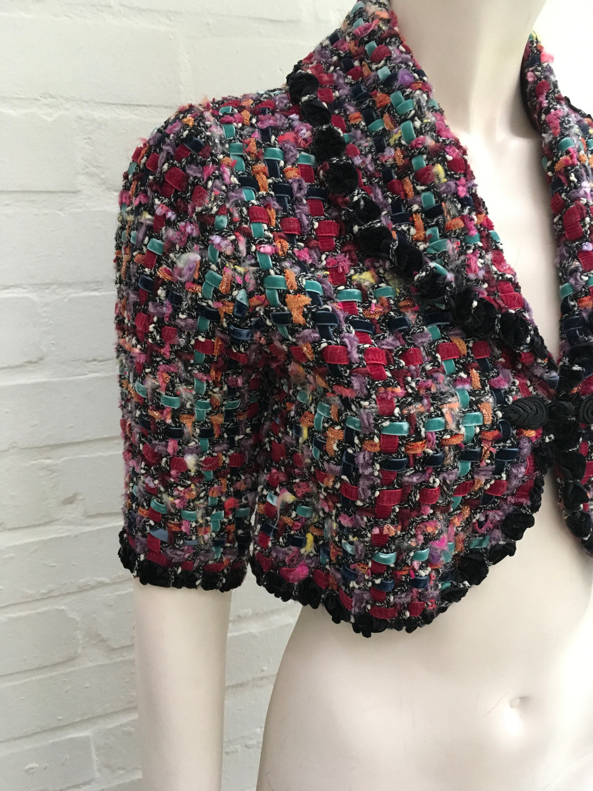CYNTHIA STEFFE Tweed Like Chanel Cropped Coat Jacket Ladies