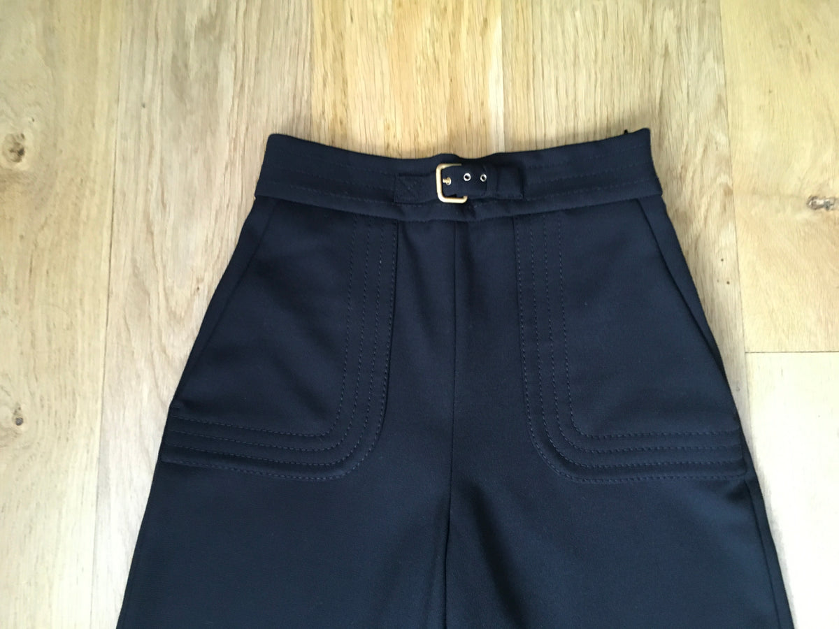 RED VALENTINO BLACK CULLOT WITH BELT DETAIL PANTS TROUSERS SIZE I 38 Ladies