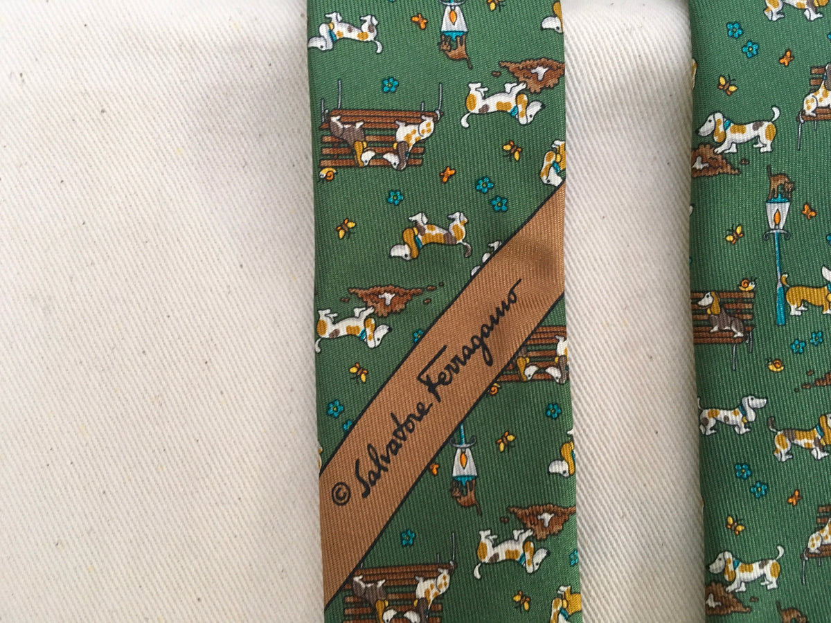 Salvatore Ferragamo Silk Printed Tie men