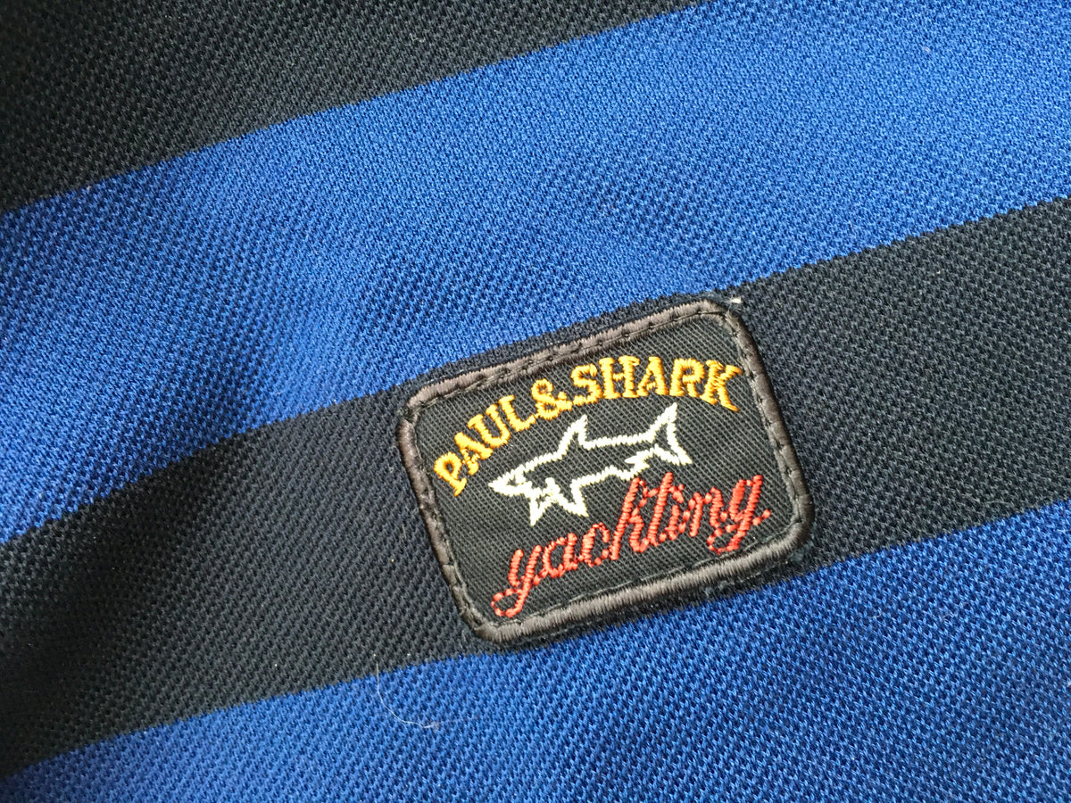 Paul & Shark Regular Fit Blue Striped Polo T shirt Size 3XL men