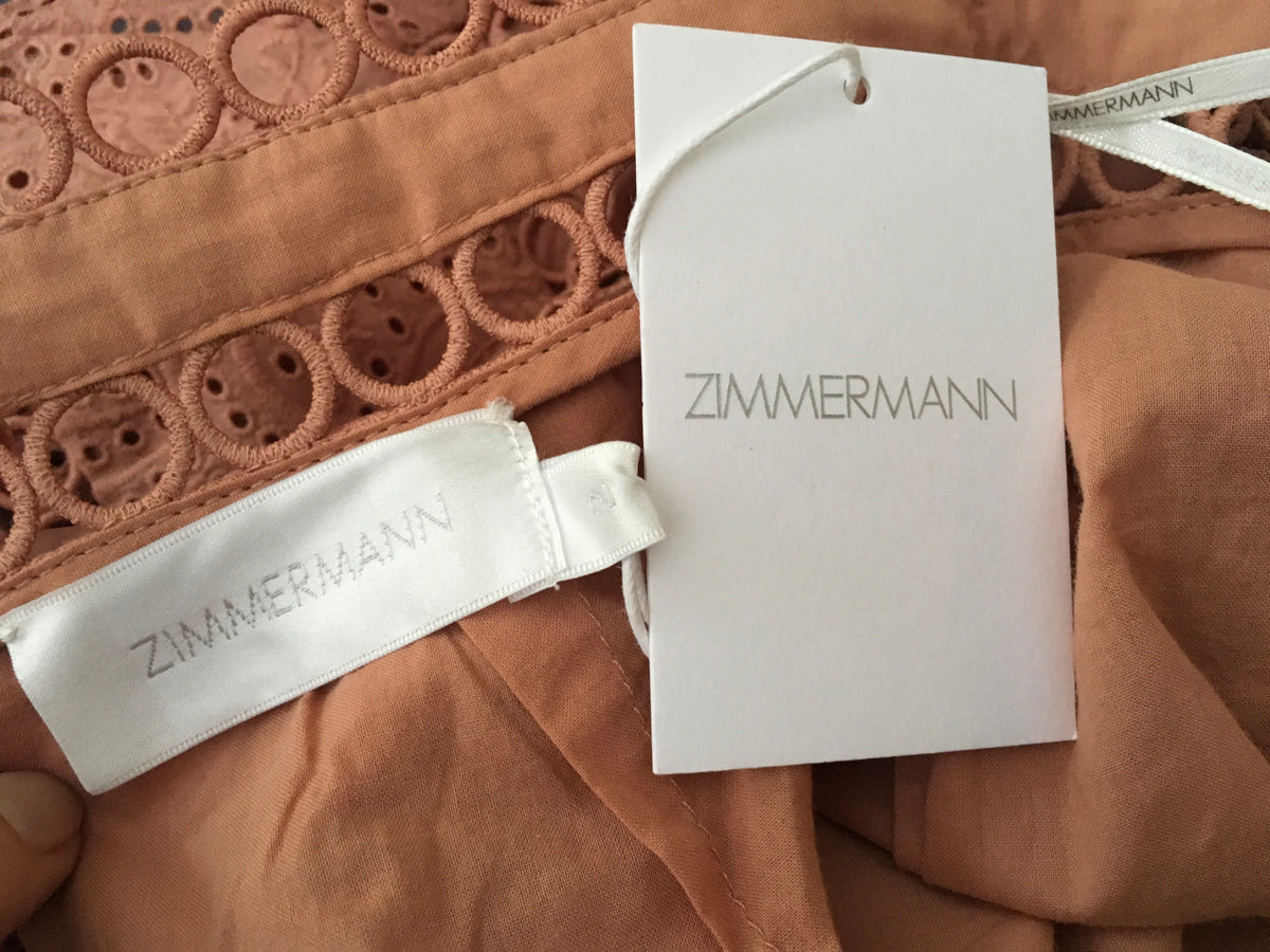 ZIMMERMANN Women's Jasper Fan SKIRT Size AU 2 US 8 UK 12 FR 40 L LARGE Ladies