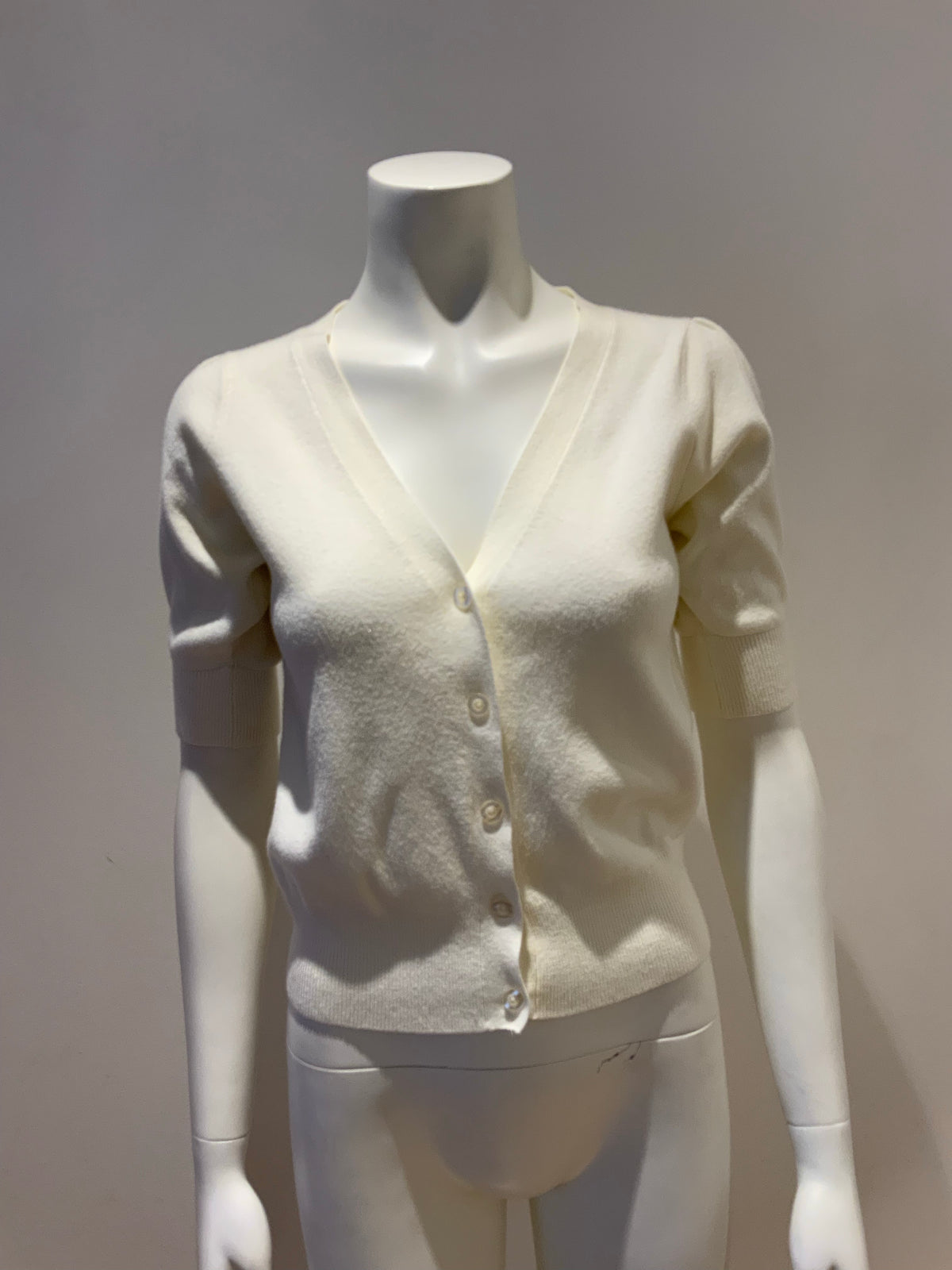 Marks & Spencer M&S Cropped Cream Cardigan Size UK 8 EU 4 ladies