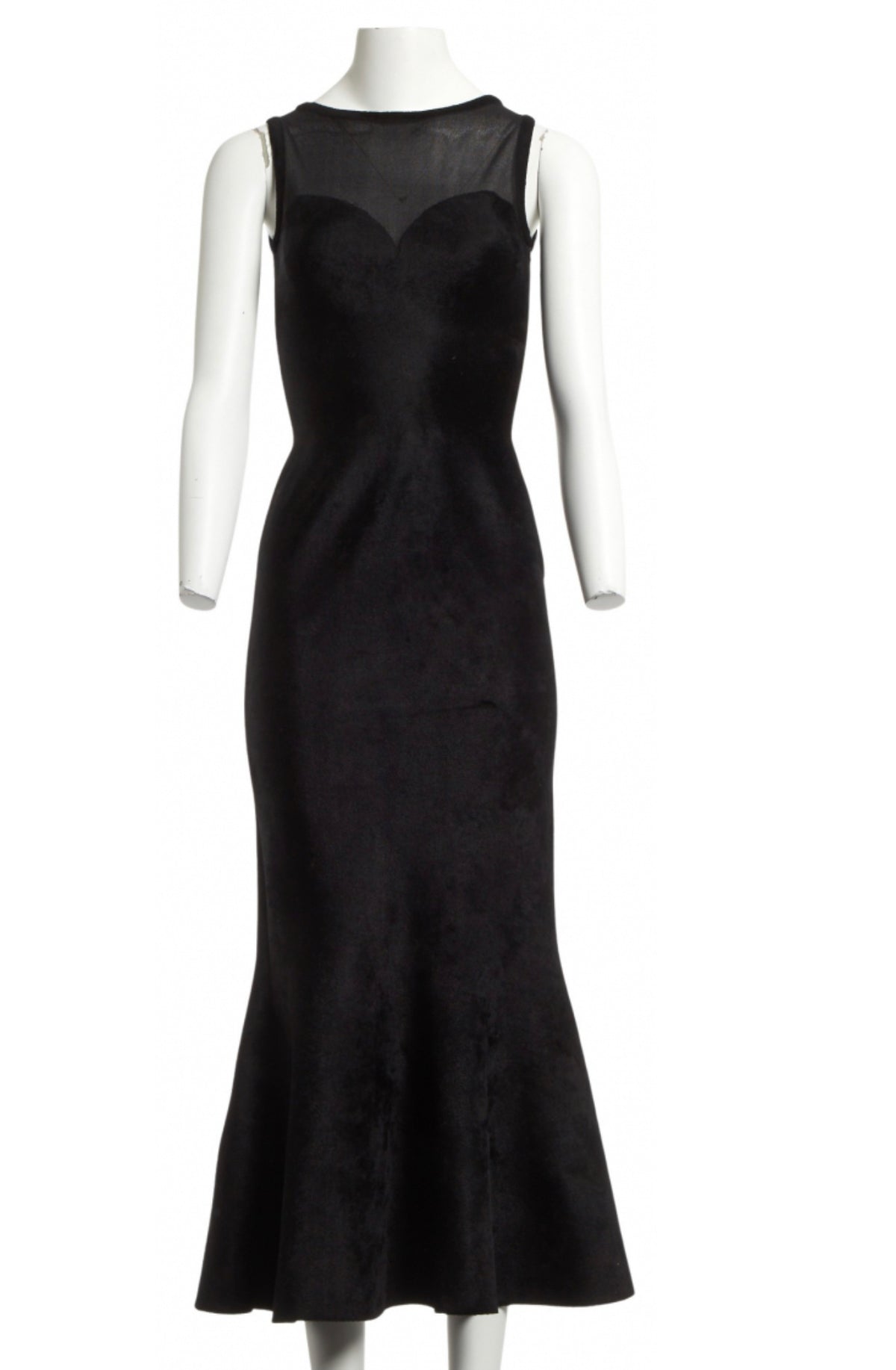 Azzedine Alaïa Alaia MOST WANTED Black Stretch-velvet Gown Size F 40 UK 12 US 8 ladies