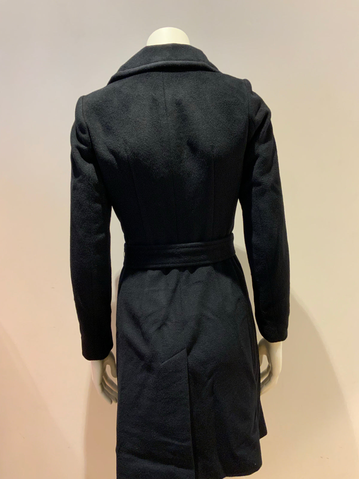 Reiss Womens Luna Belted Longline Wool Coat Navy Size UK 4 US 0 EU 32 ladies