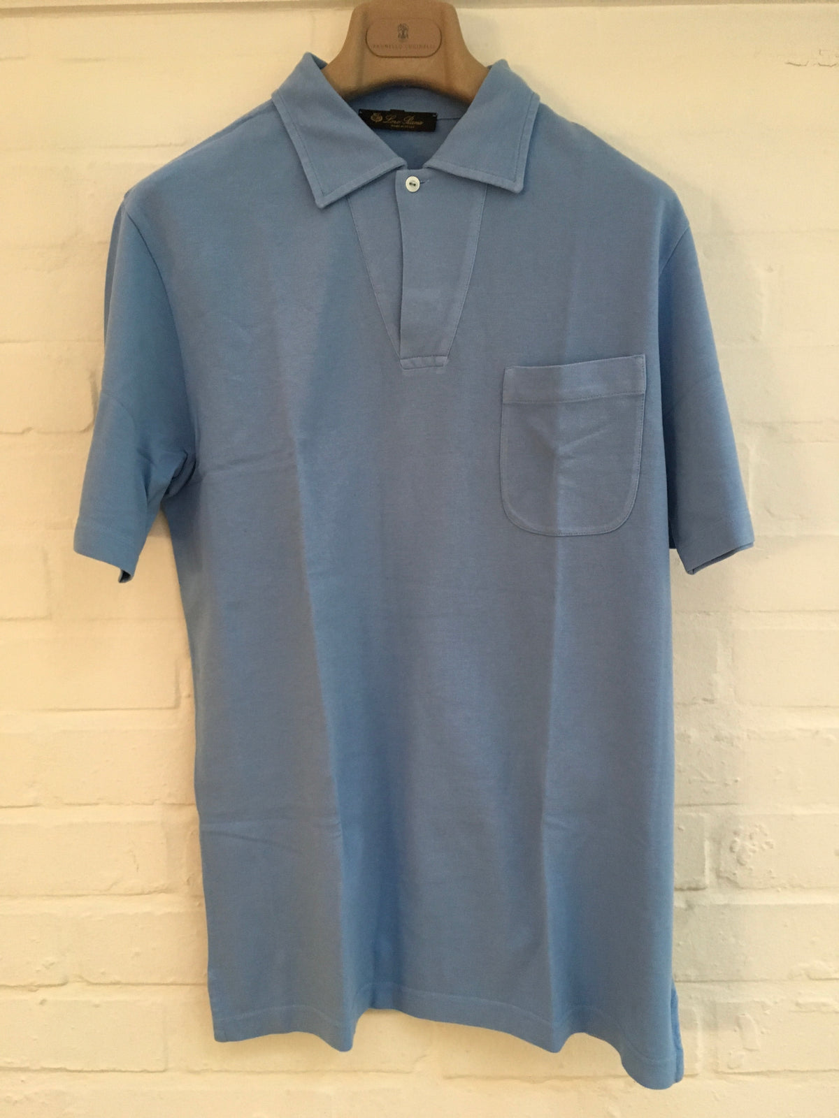 LORO PIANA Cotton-Piqué Polo Shirt Top T-shirt Size M MEDIUM MEN
