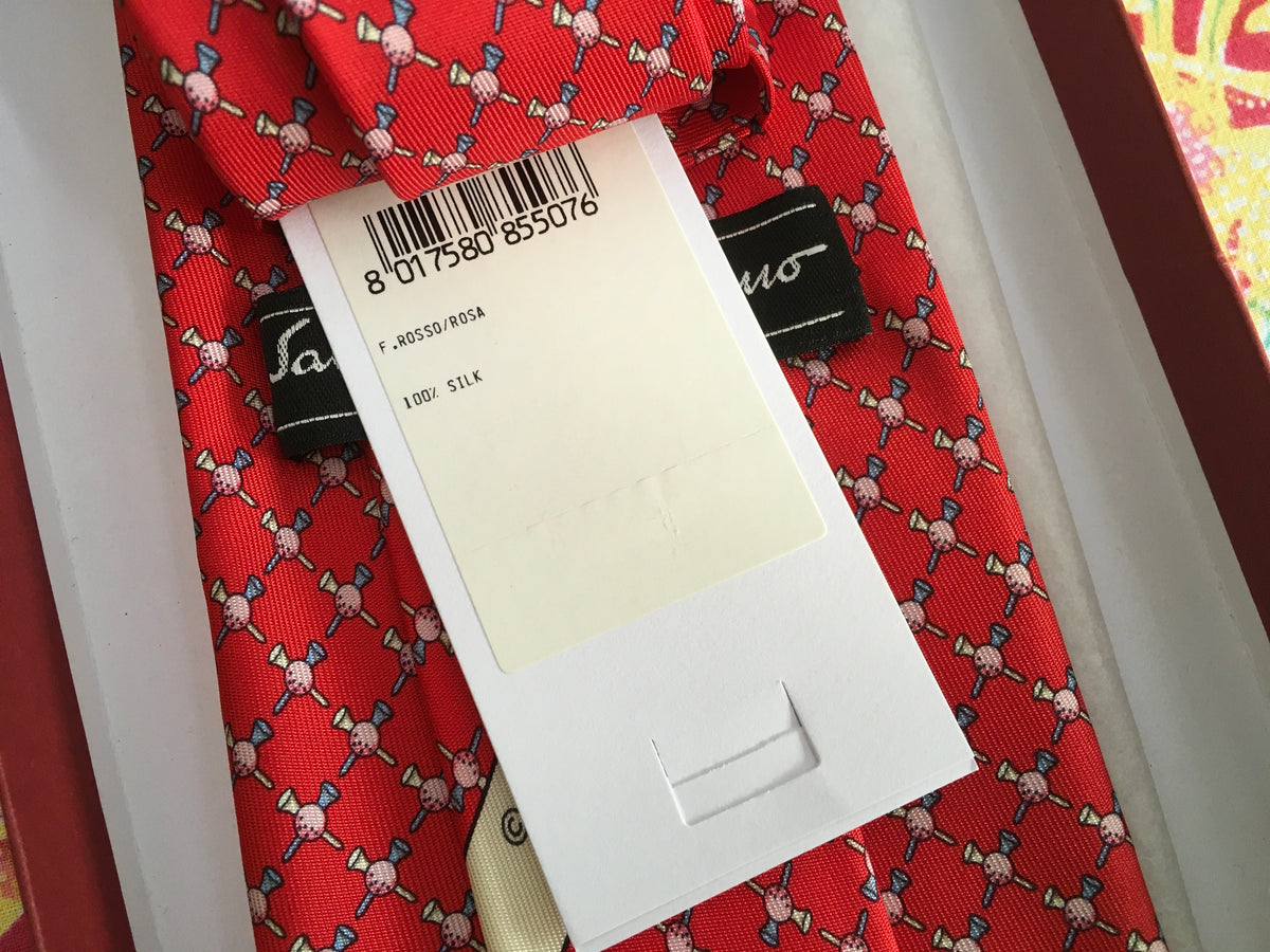 Salvatore Ferragamo Silk Printed Tie men