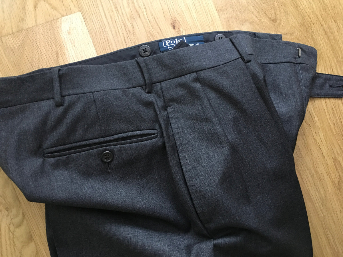Ralph Lauren Polo Grey Virgin Wool Suit Trousers Pants Men