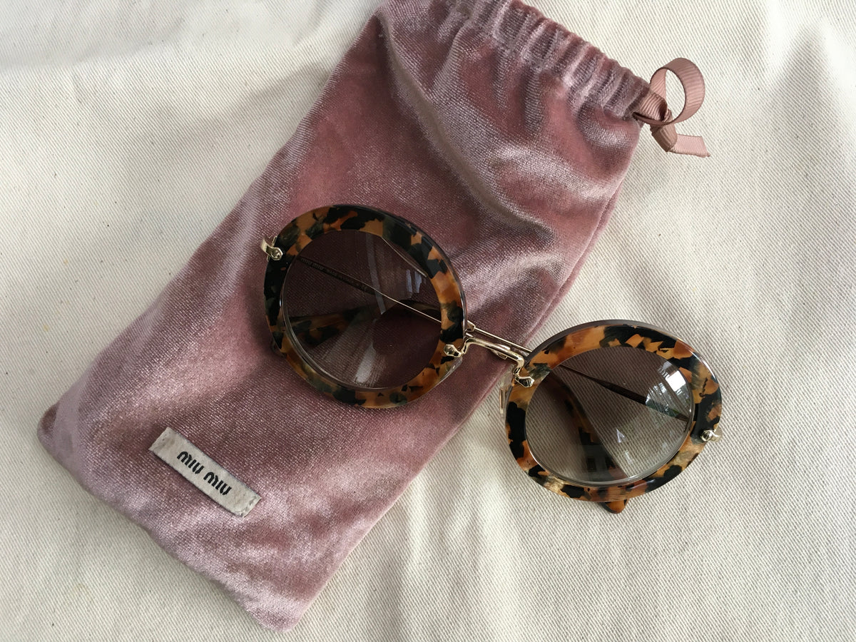 Miu Miu Round Tinted Sunglasses SMU13N Ladies