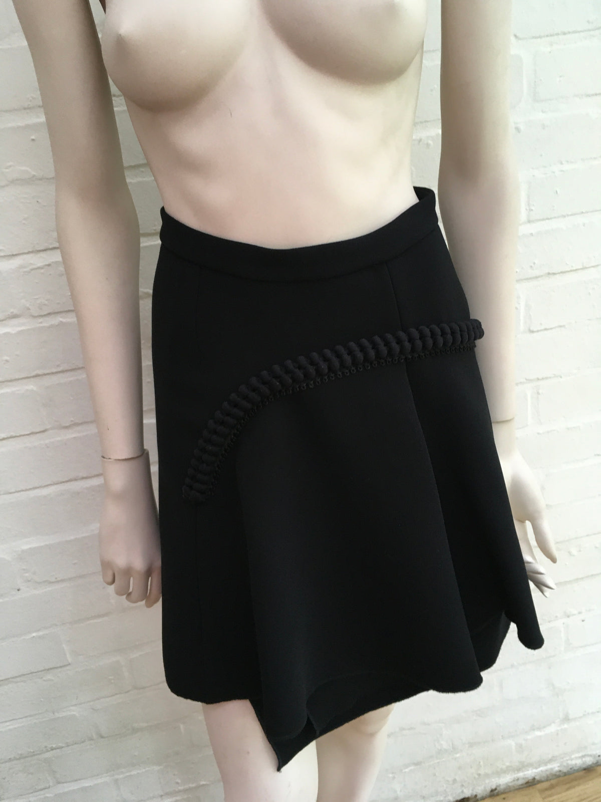 CARVEN ASYMMETRIC BLACK EMBELLISHED SKIRT SIZE F 34 ladies