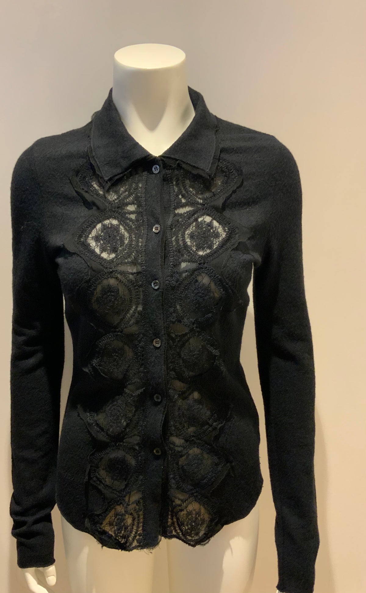 Ermanno Scervino Scervino Steet Lace Insert knit Cardigan Size I 44 US 10 ladies