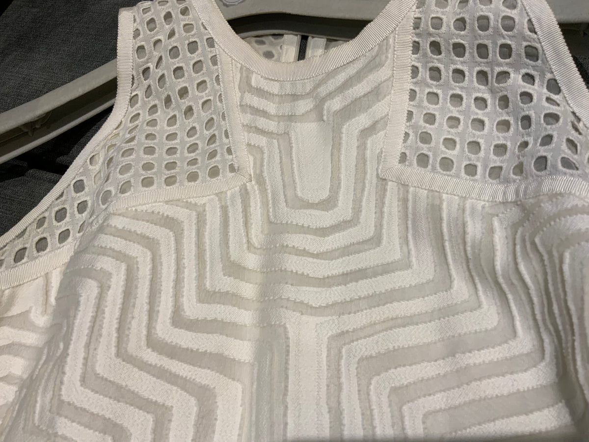 ANDREW GN White Broderie Anglaise dress runaway collection Size F 38 US 6 UK 10 $3980 ladies