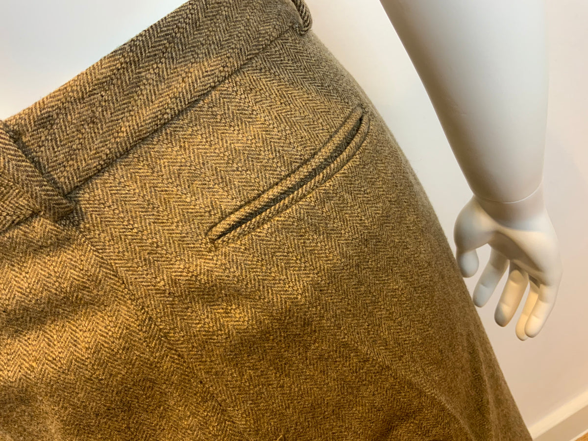 Ralph Lauren Lauren Adelle Brown Wool Pants Trousers Size US 8 UK 12 L LARGE ladies