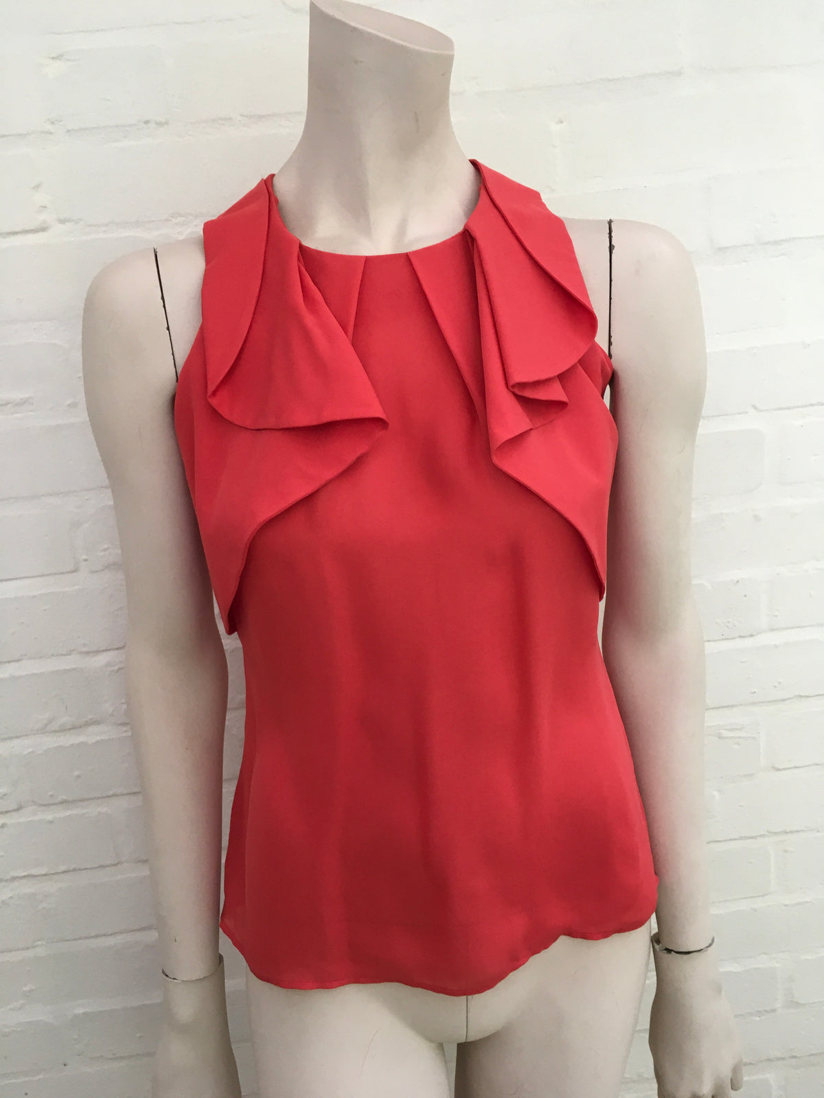 ETRO ravishing Ruffled silk blouse top Size I 40 UK 8 US 4 ladies