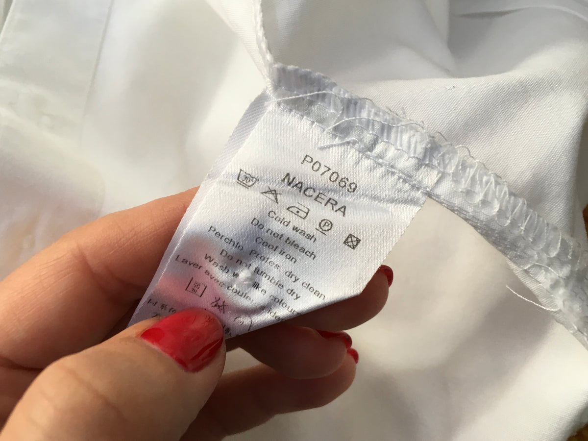Anne Fontaine NACERA Long Sleeves Collared White Shirt Size F 38 UK 10 US 6 S Ladies