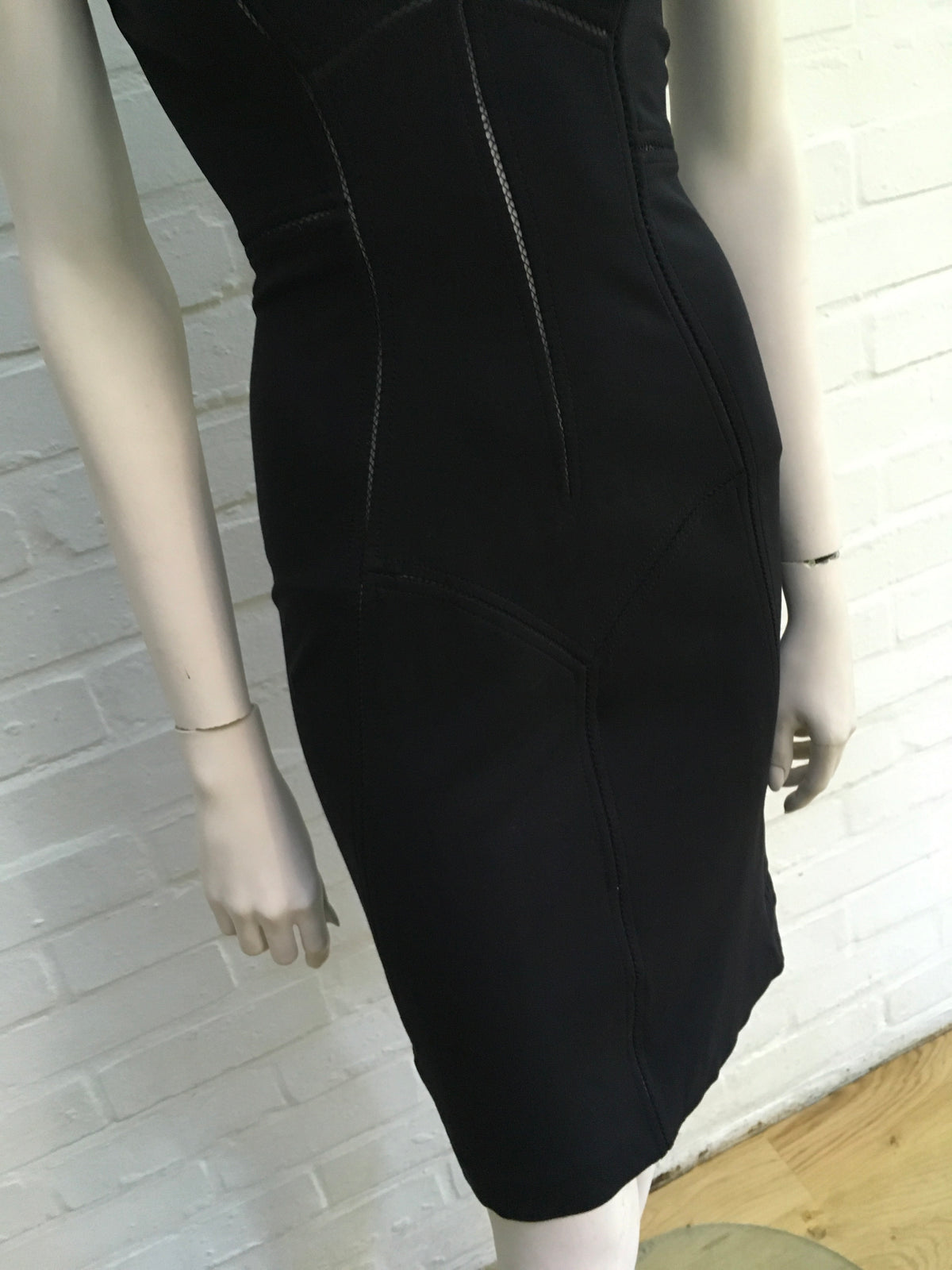 Dolce & Gabbana D&G Black Bodycon Stretch LBD Little Black Dress Ladies