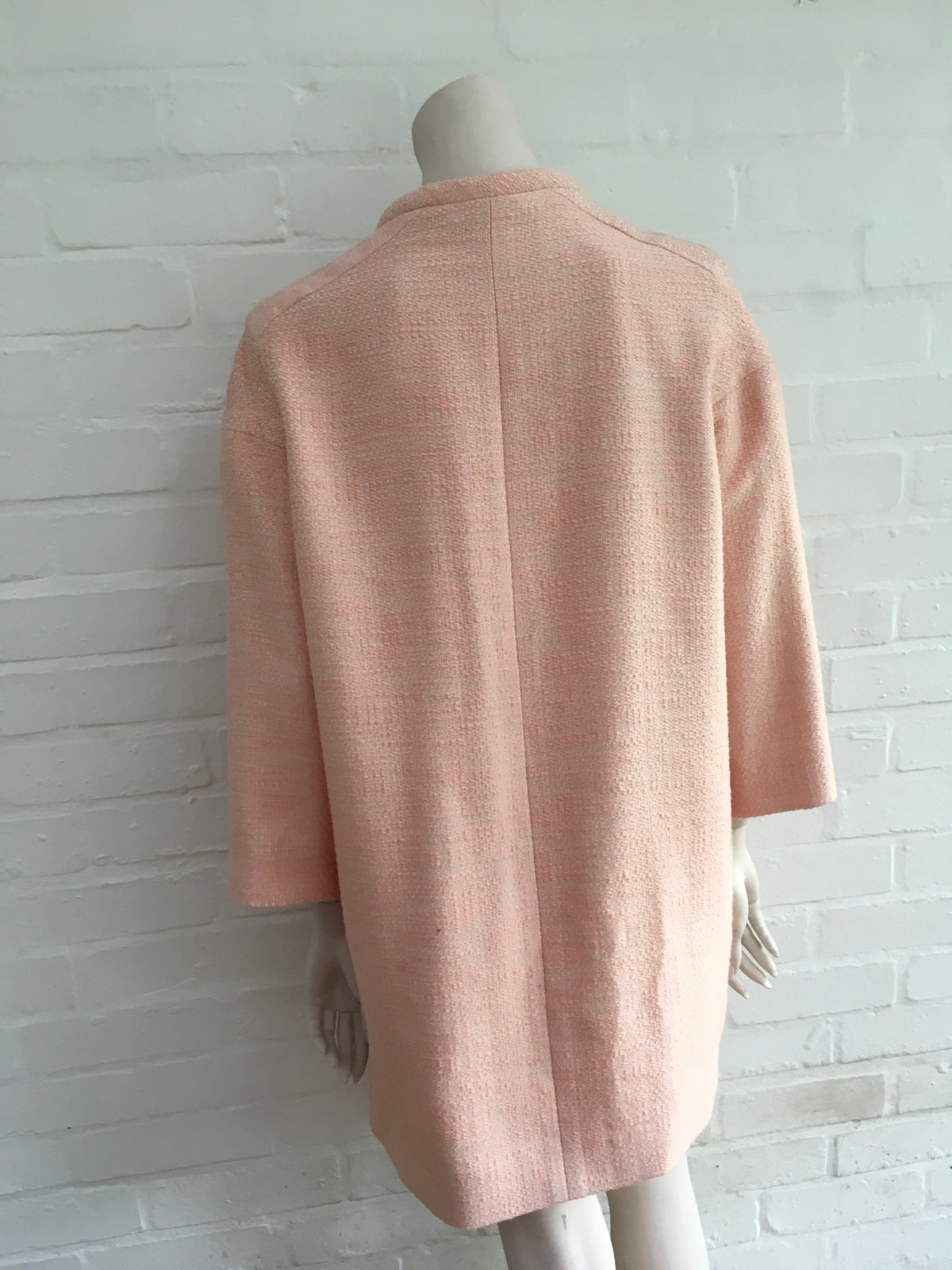 JAEGER LONDON Women's Pink Summer Tweed Coat Ladies
