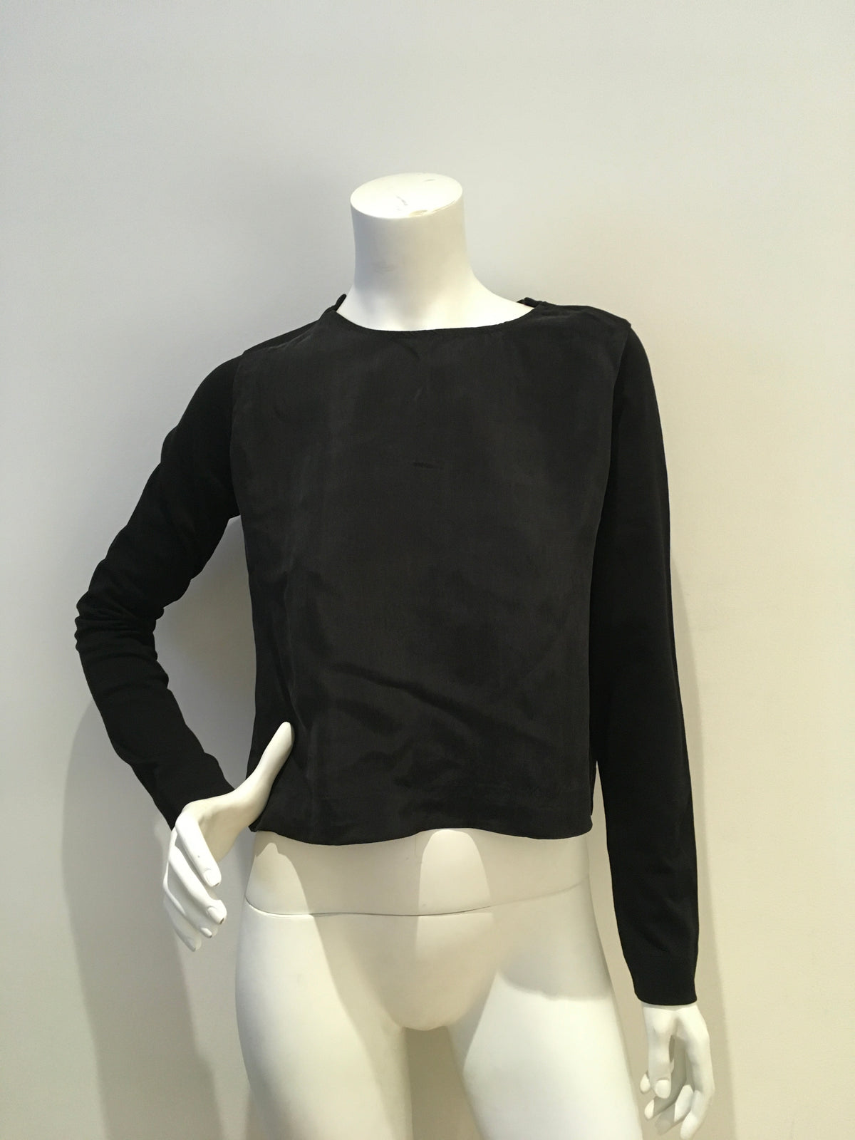COS Layered Black Blouse Size S small ladies