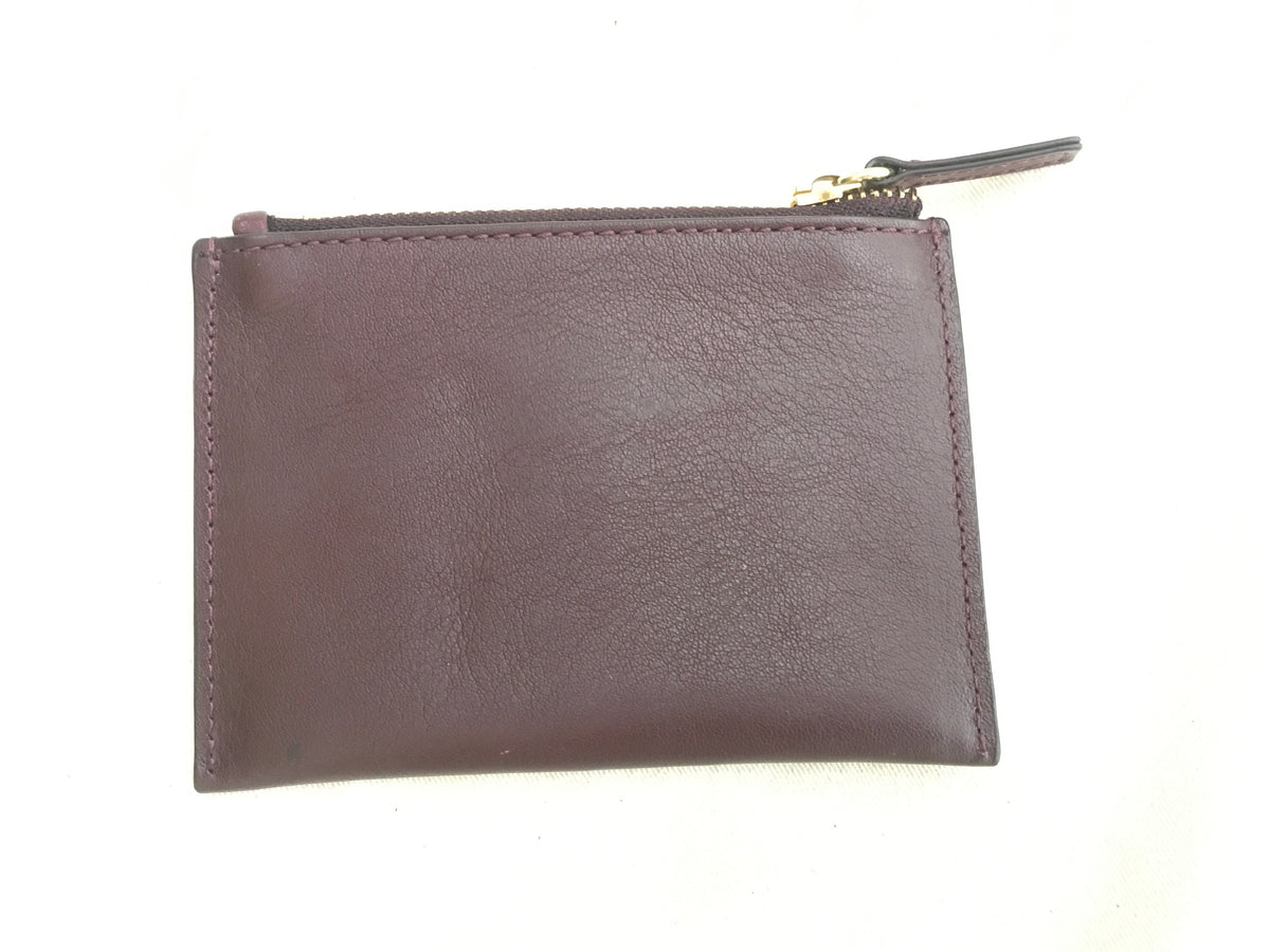 Plum zip coin purse wallet ladies