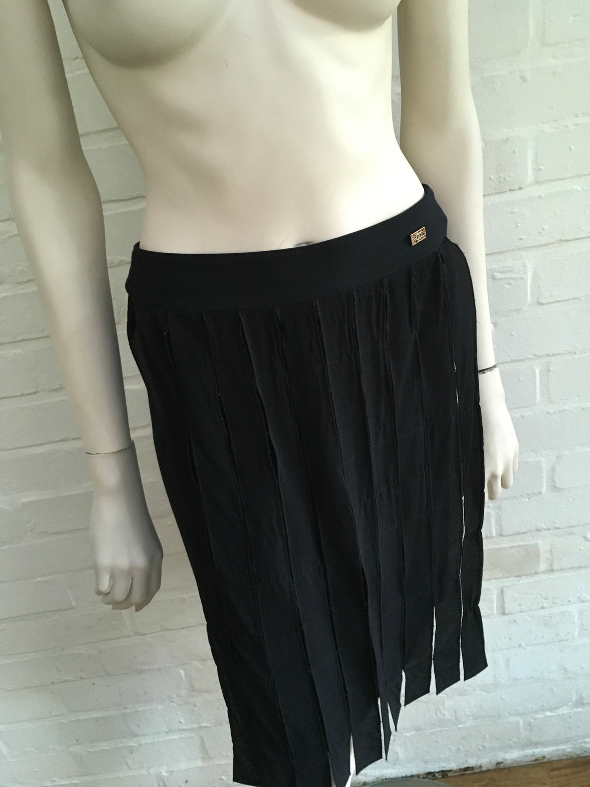 CHANEL Paris-Byzance Black Knee-Length Skirt Ladies