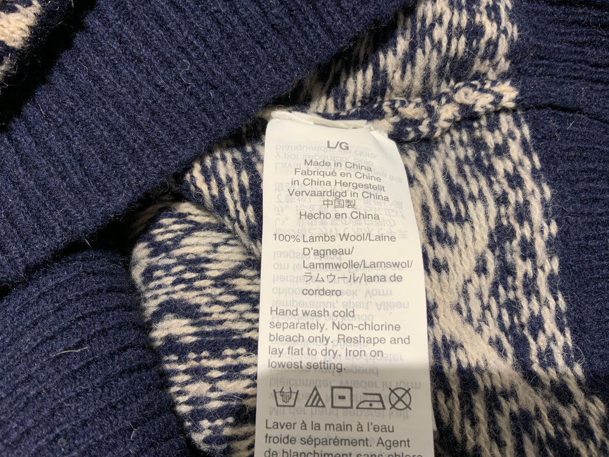 J.Crew Lambswool Fair Isle Sweater Jumper Pullover Size L large men