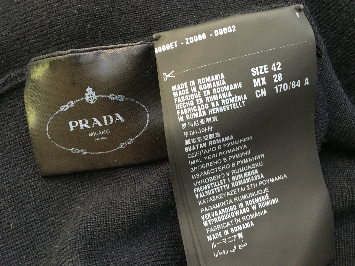 Prada Cashmere and silk-blend sweater pullover jumper I 42 UK 10 US 6 ladies