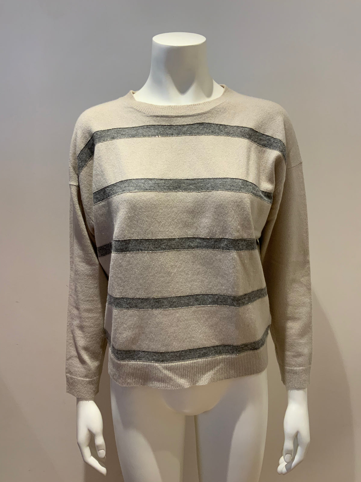 Le Civette Monili Cashmere & Wool Alpaca insert sweater jumper Size I 40 S Small ladies