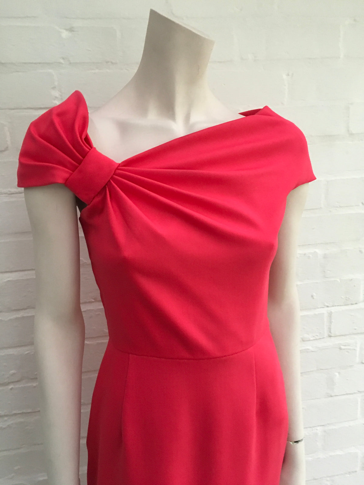 Valentino Wool Pink Techno Couture Bow SO ELEGANT Dress Ladies