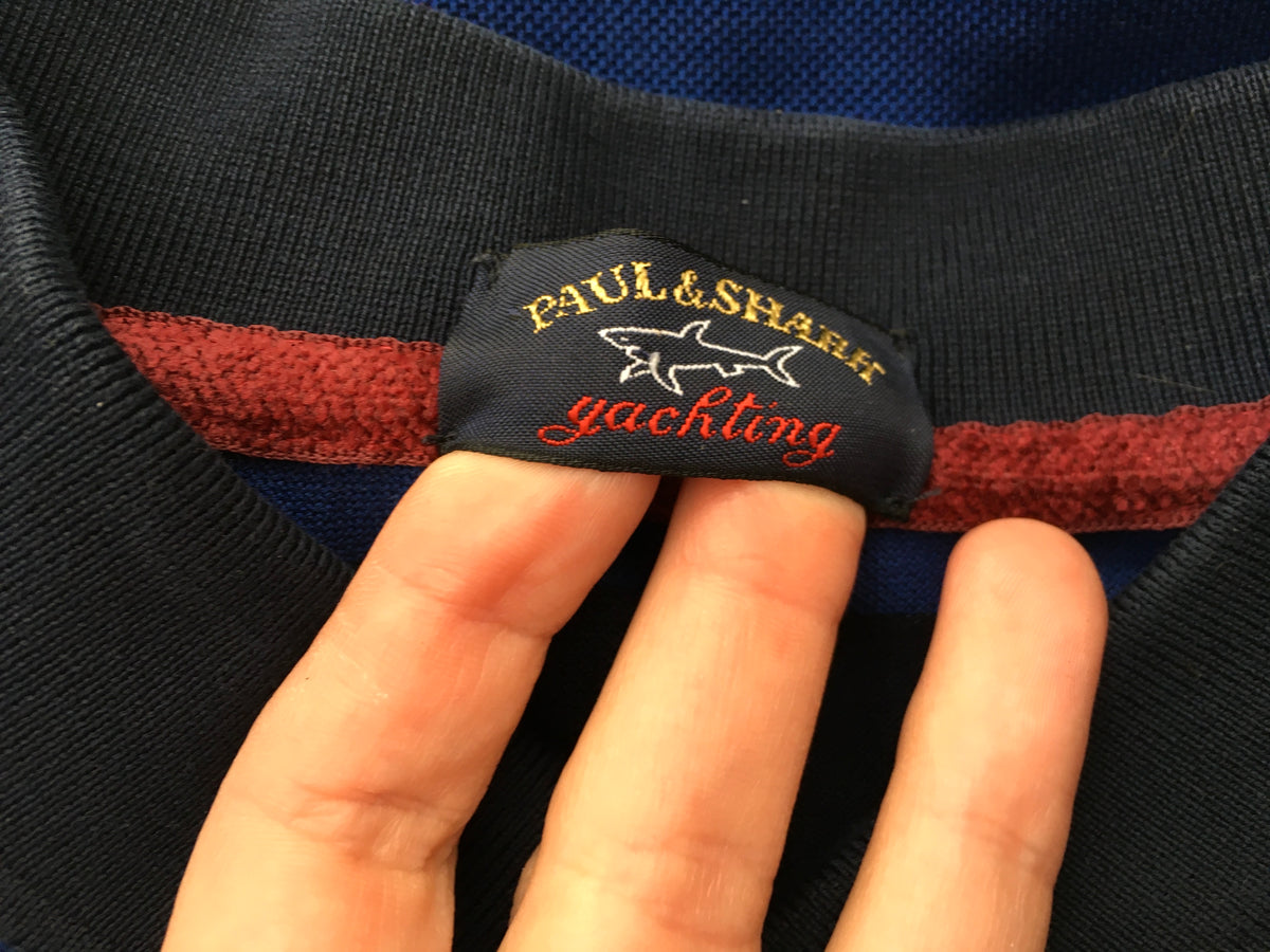 Paul & Shark Regular Fit Blue Striped Polo T shirt Size 3XL men