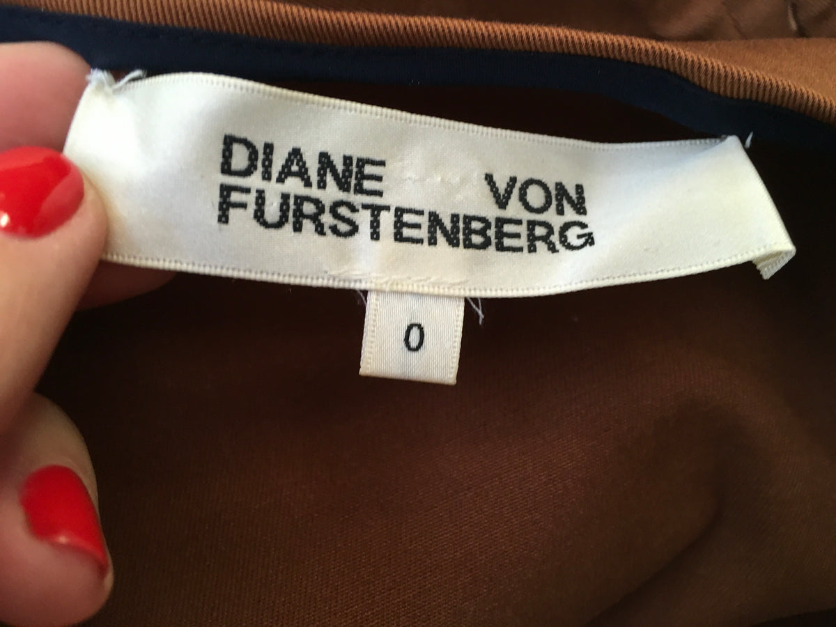 Diane von Furstenberg 2019 A Line Zip Front Safari Dress Size US 0 UK 4 XXS Ladies