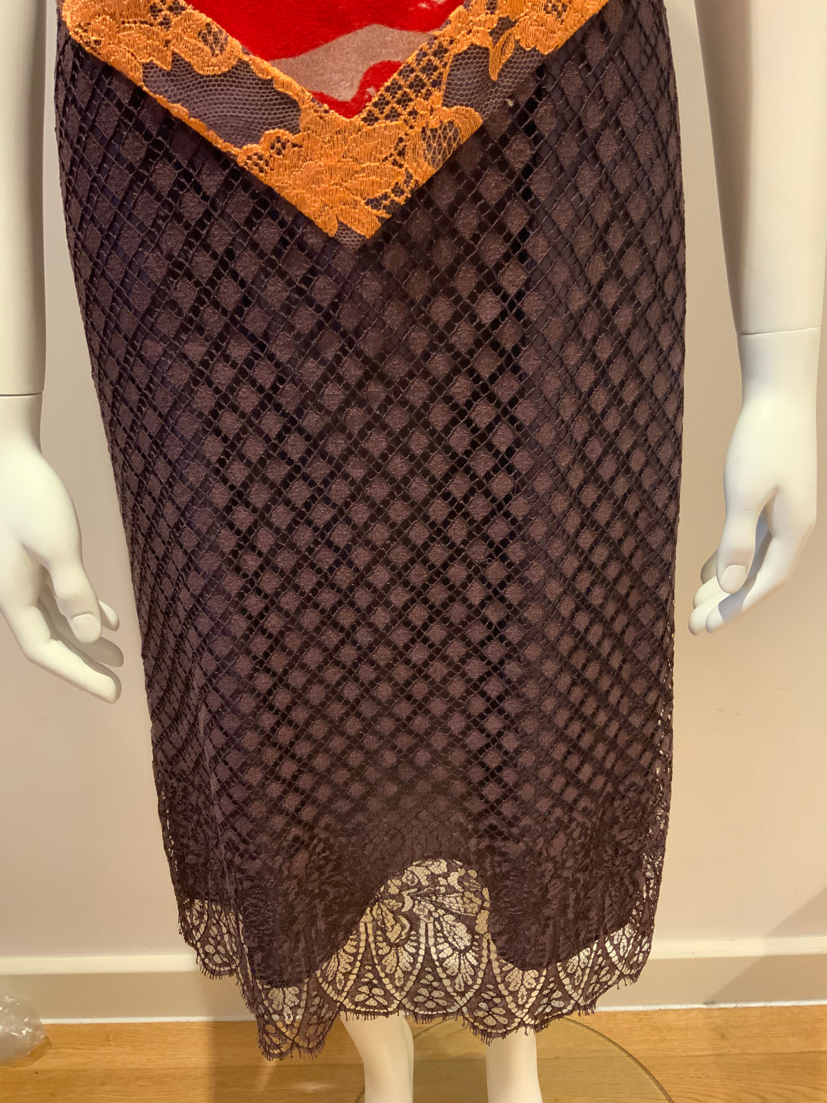 Christian Lacroix Bazar 1980’s Bodycon Dress in Colorful Silk Size F 40 L large ladies