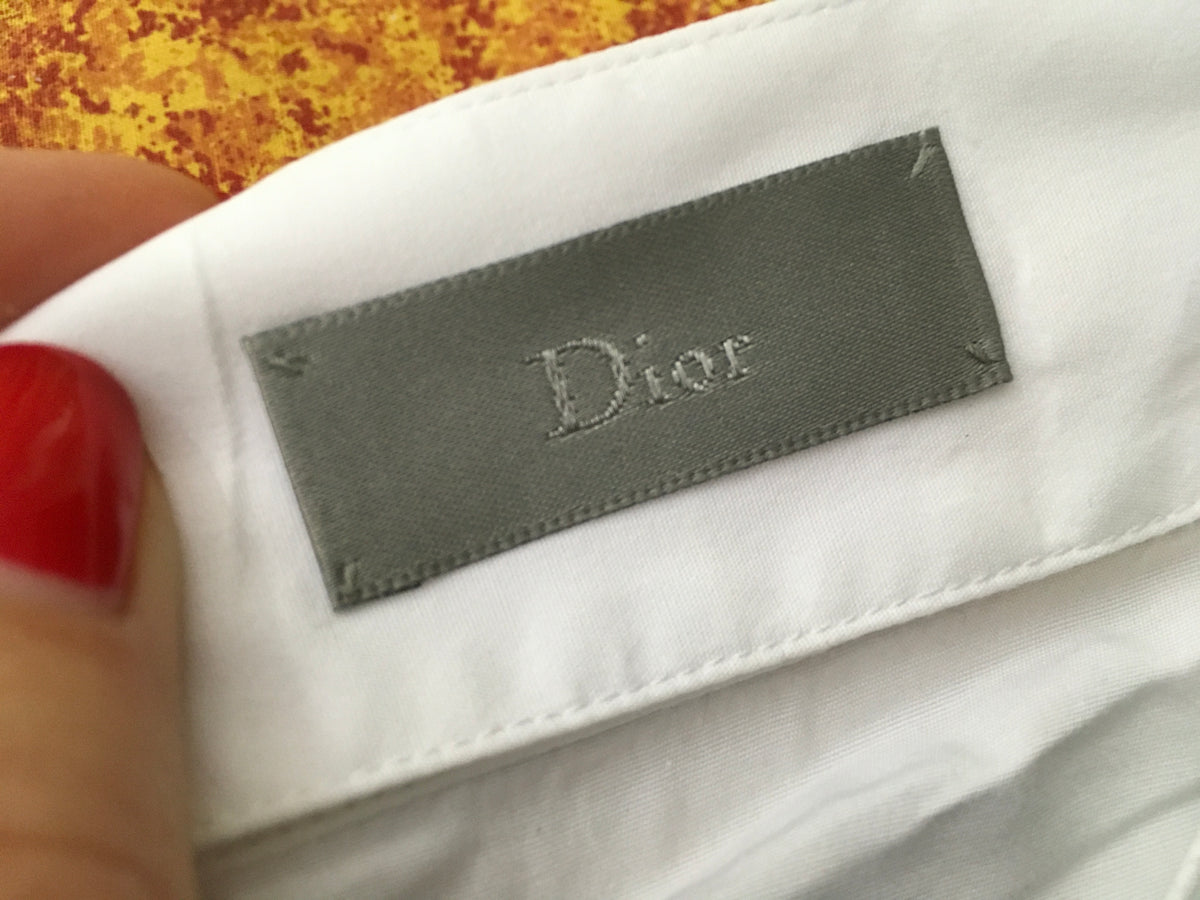 DIOR TUXEDO SHIRT LONG SLEEVE BUTTON-UP FRENCH CUFF 44 17 1/2" Men