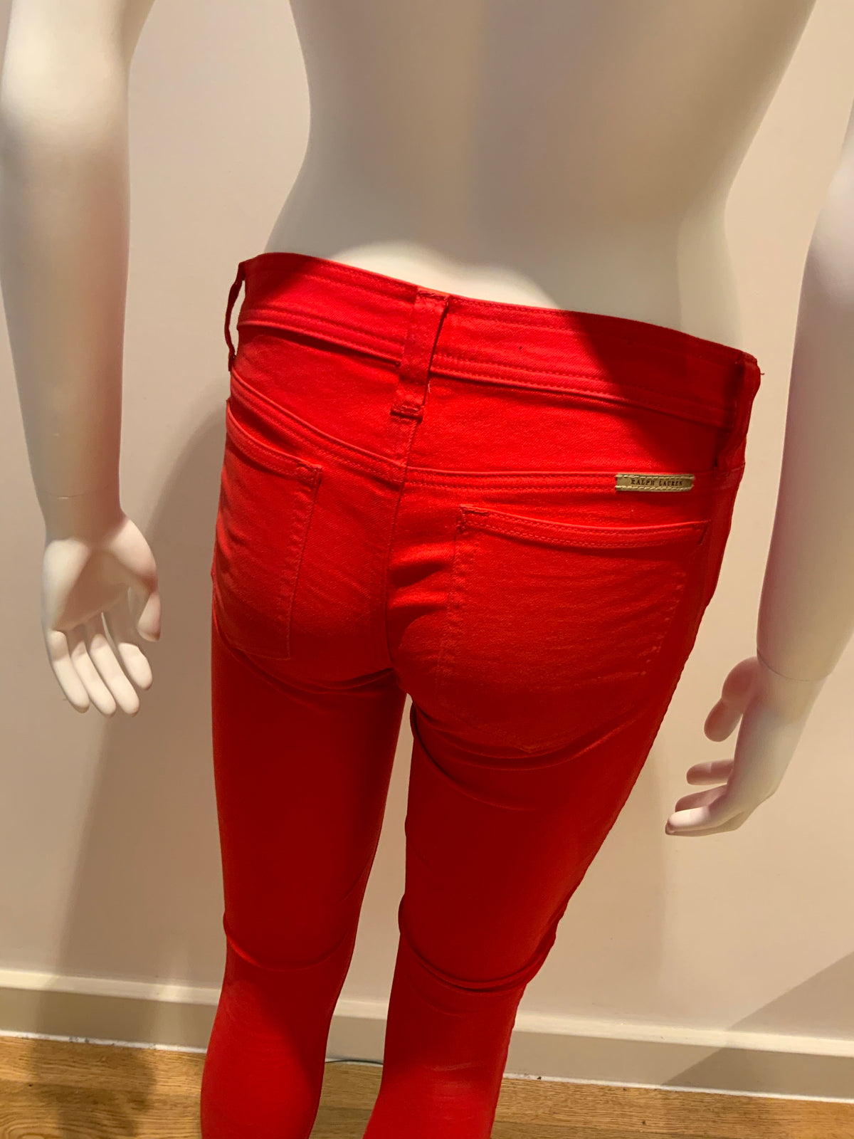 Ralph Lauren Red Skinny Jeans Denim Pants Size 25 ladies