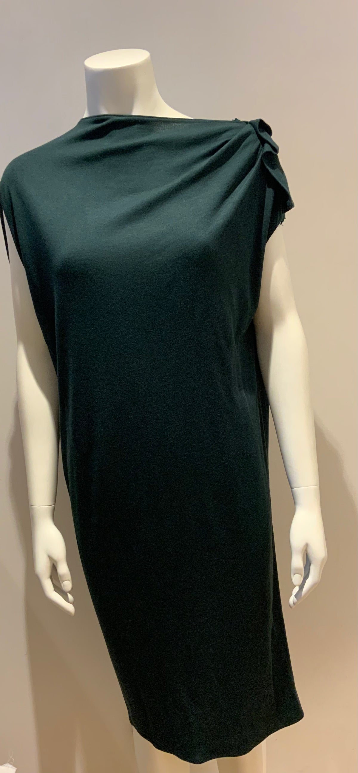 LANVIN cowel neck viscose&cashmere knit dress sweaterdress F 38 UK10 US 6 ladies