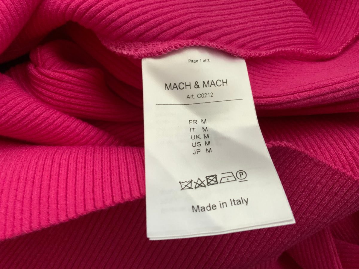 Mach & Mach Stretch viscose ribbed knit cut out mini dress Size M medium ladies