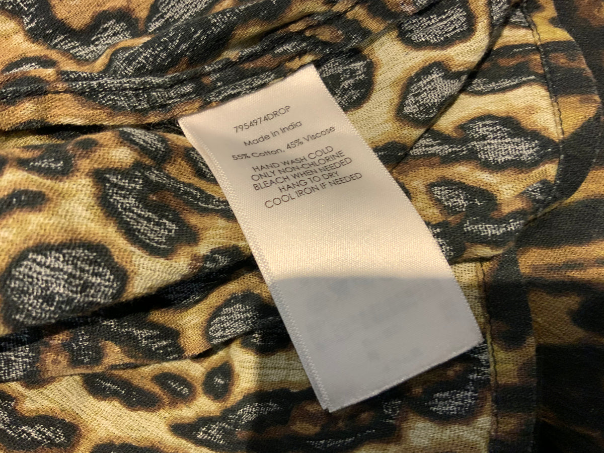 Denim & Supply Ralph Lauren Animal Printed Boho Blouse Top Peasant Size M Medium ladies