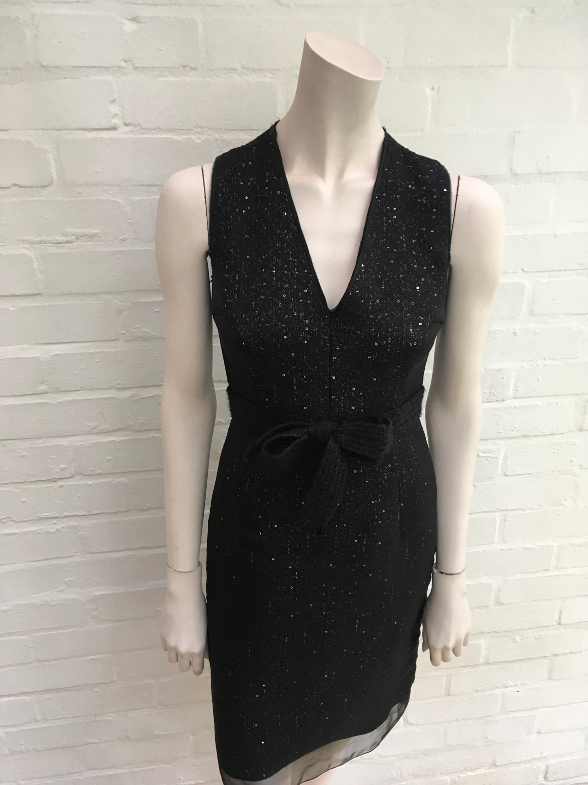Giambattista Valli RUNAWAY Wool Sequins Shift Dress Size I 38 XXS Ladies