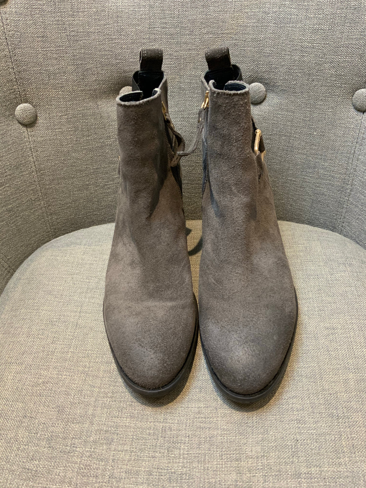 Tommy Hilfinger greey suede booties boots Size 41 UK 8 US 11 ladies