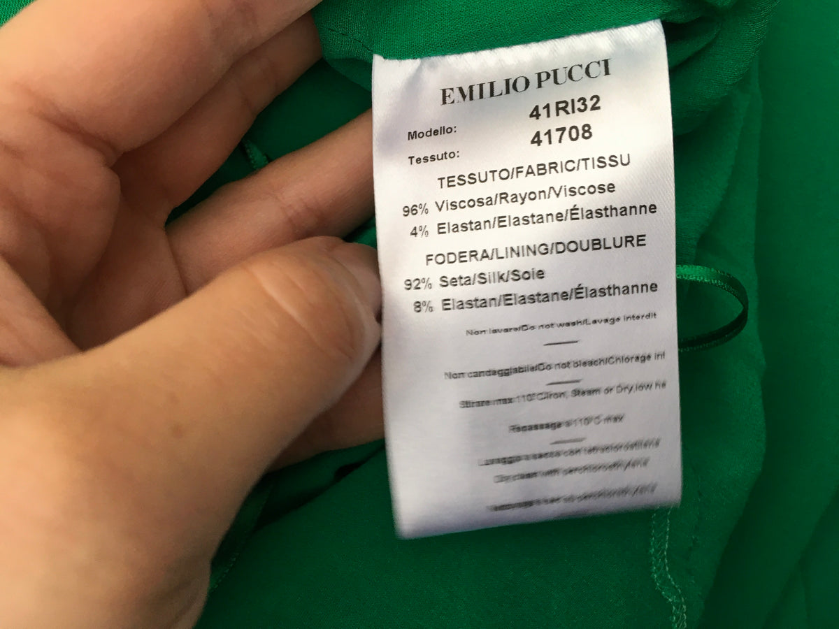 Emilio Pucci MOST WANTED Green Sexy Shift Dress Ladies