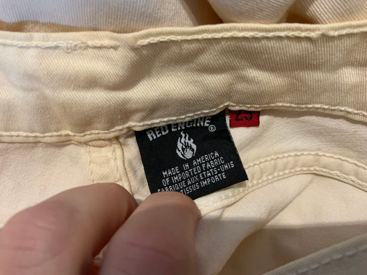 Red Engine Cayenne White Vintage Jeans Denim Jeans Size 25 ladies