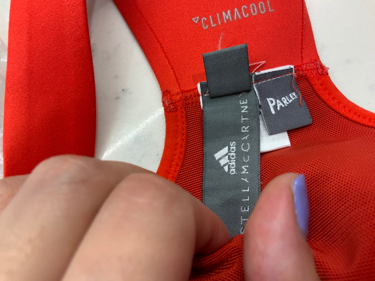 Stella McCartney Adidas Red Black logo Bra Top Size S small ladies