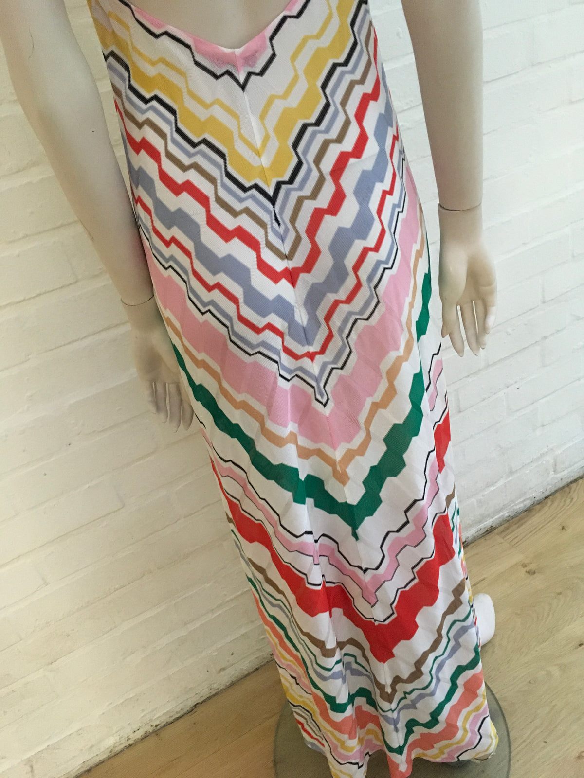 MISSONI MARE Geometric-knit maxi dress size I 44 UK 12 US 8 ladies
