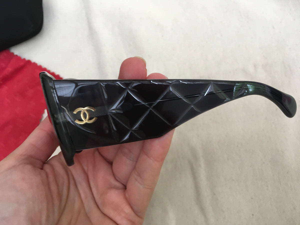 Chanel 5019 Women Quilted CC Sunglasses ladies Afashionistastore