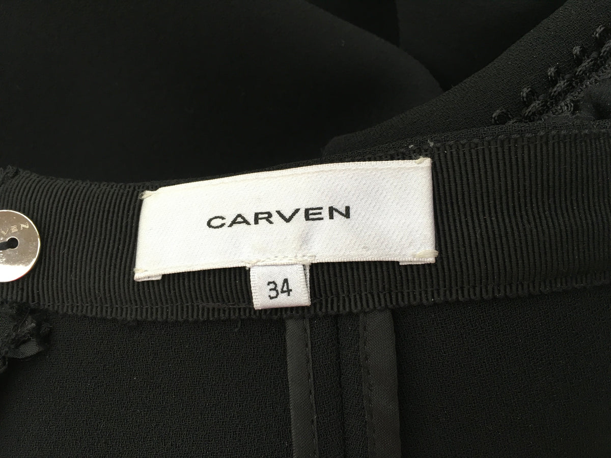 CARVEN ASYMMETRIC BLACK EMBELLISHED SKIRT SIZE F 34 ladies